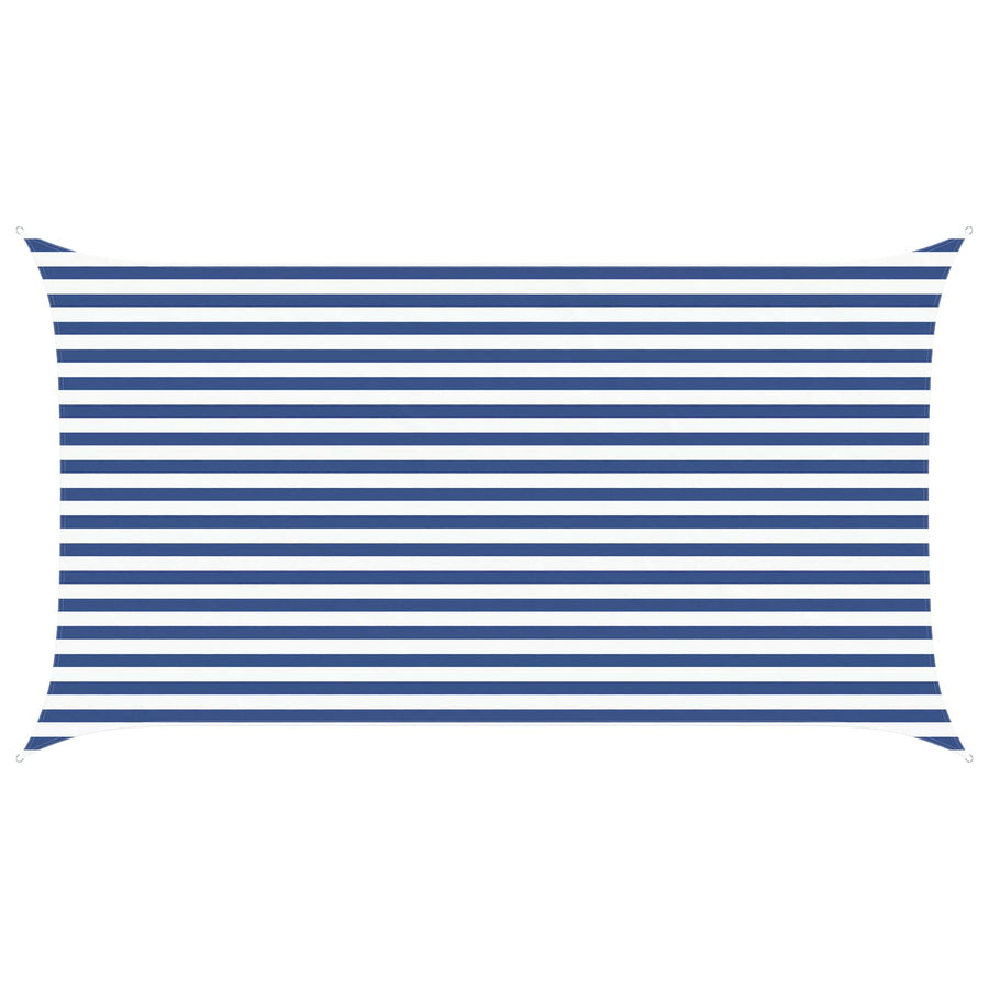 Zonneschaduwzeil Blauw en Wit 4,5 x 2,5 m 100% Polyester Oxford