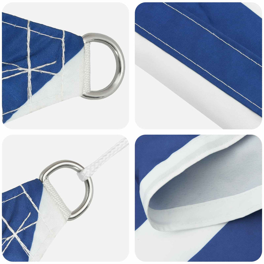 Zonneschaduwzeil Blauw en Wit 5 x 2,5 m 100% Polyester Oxford