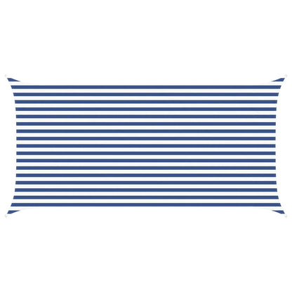 Zonneschaduwzeil Blauw en Wit 5 x 2,5 m 100% Polyester Oxford