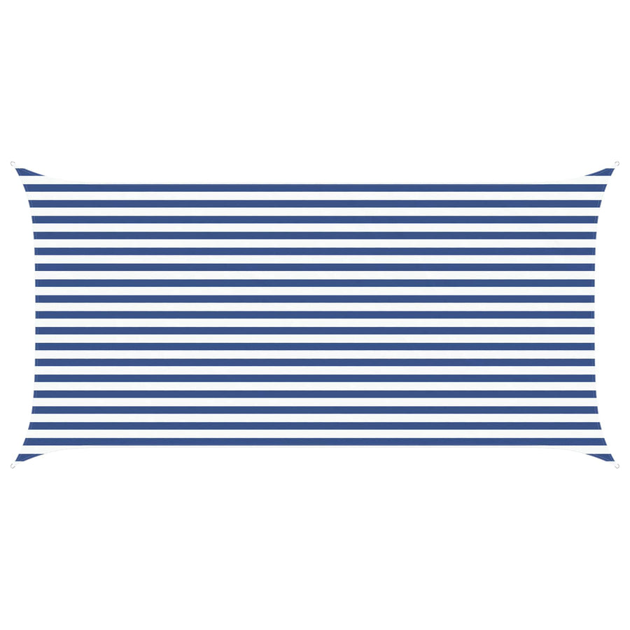Zonneschaduwzeil Blauw en Wit 5 x 2,5 m 100% Polyester Oxford