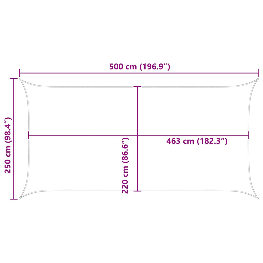 Zonneschaduwzeil Blauw en Wit 5 x 2,5 m 100% Polyester Oxford