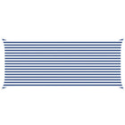 Zonnescherm 6 x 2,5 m blauw wit polyester
