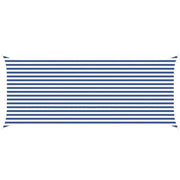 Zonnescherm 6 x 2,5 m blauw wit polyester