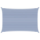 Zonneschermzeil 4,5 x 3 m blauw wit polyester