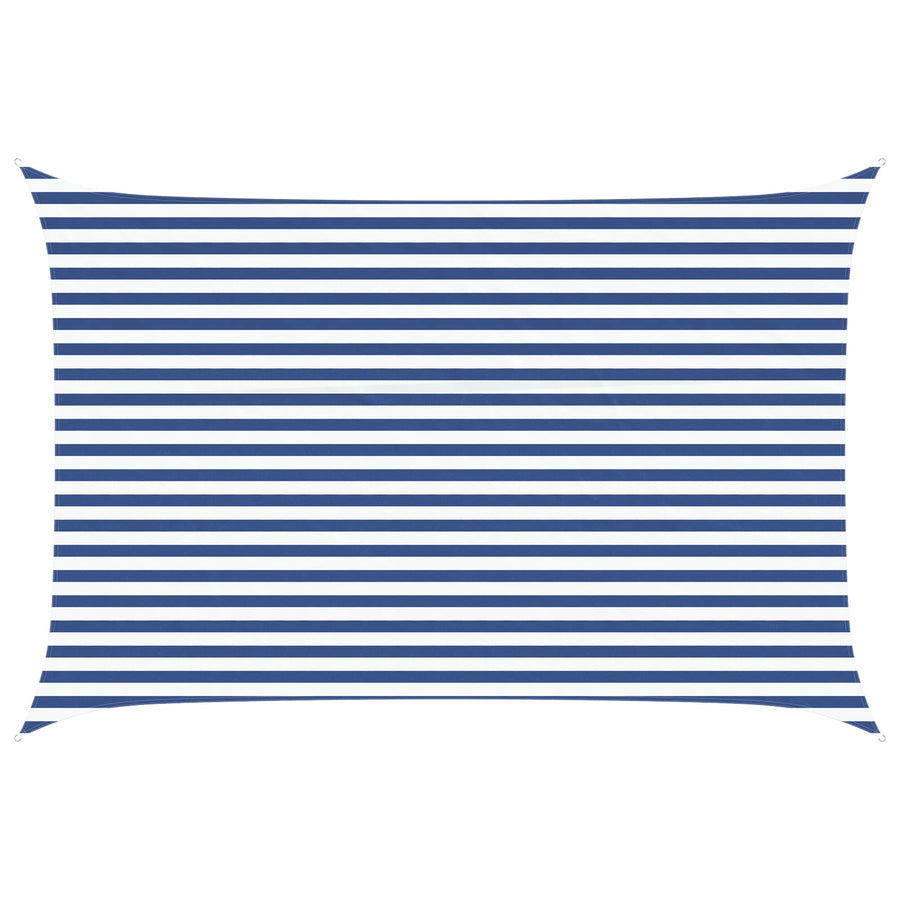 Zonneschaduwzeil Blauw en Wit 4,5 x 3 m 100% Polyester Oxford
