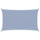 Zonnescherm 5 x 3 m blauw wit polyester