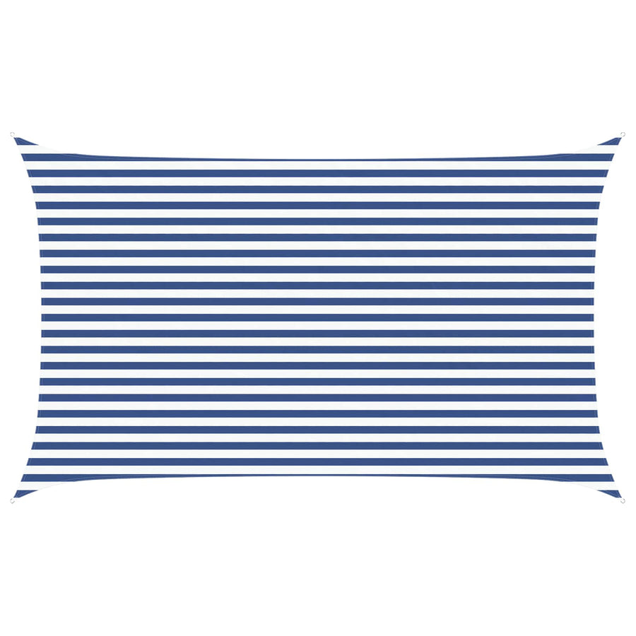 Zonneschaduwzeil Blauw en Wit 5 x 3 m 100% Polyester Oxford