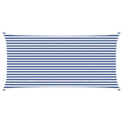 Zonnescherm 6 x 3 m blauw wit polyester