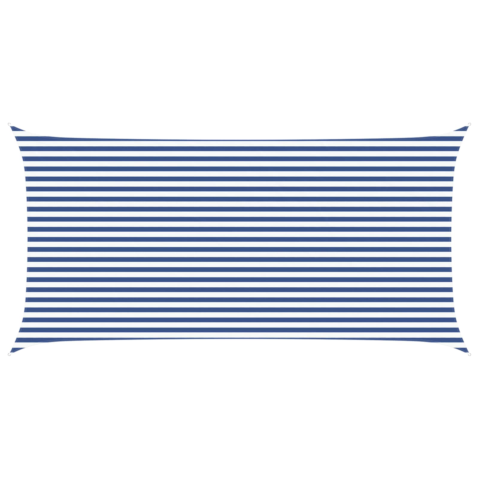 Zonneschaduwzeil Blauw en Wit 6 x 3 m 100% Polyester Oxford