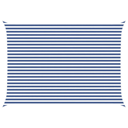 Zonneschaduwzeil Blauw en Wit 5 × 3,5 m 100% Polyester Oxford