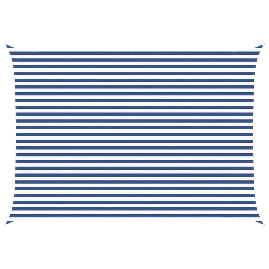 Zonneschaduwzeil Blauw en Wit 5 × 3,5 m 100% Polyester Oxford
