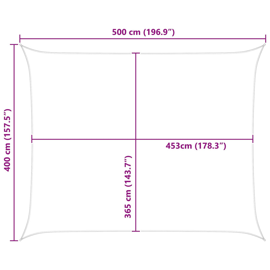 Zonneschaduwzeil Blauw en Wit 5 x 4 m 100% Polyester Oxford