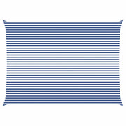 Zonnescherm zeil 7 x 5 m blauw wit polyester