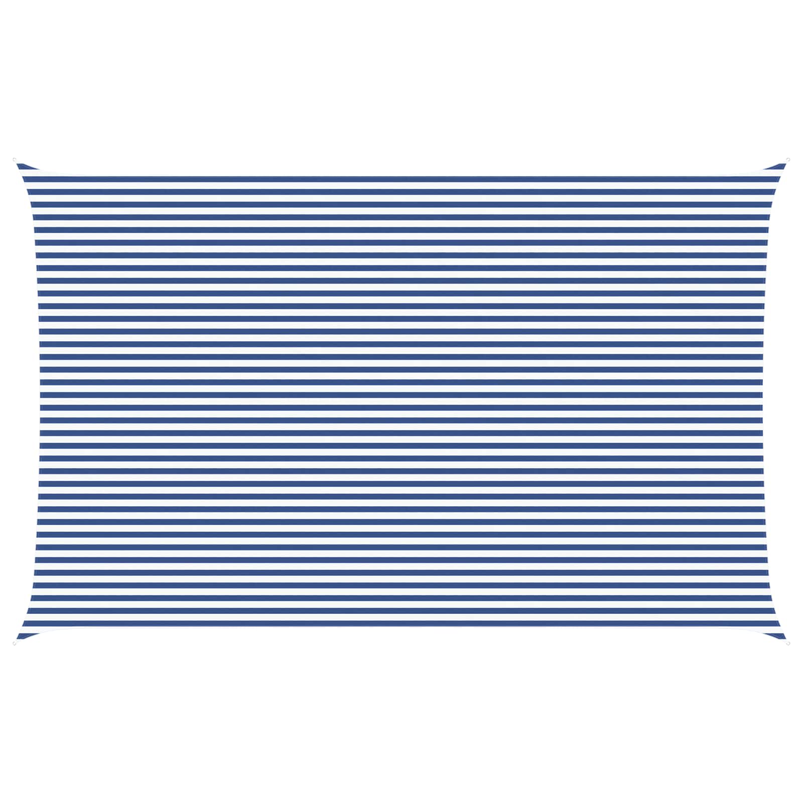 Zonneschaduwzeil Blauw en Wit 8 x 5 m 100% Polyester Oxford