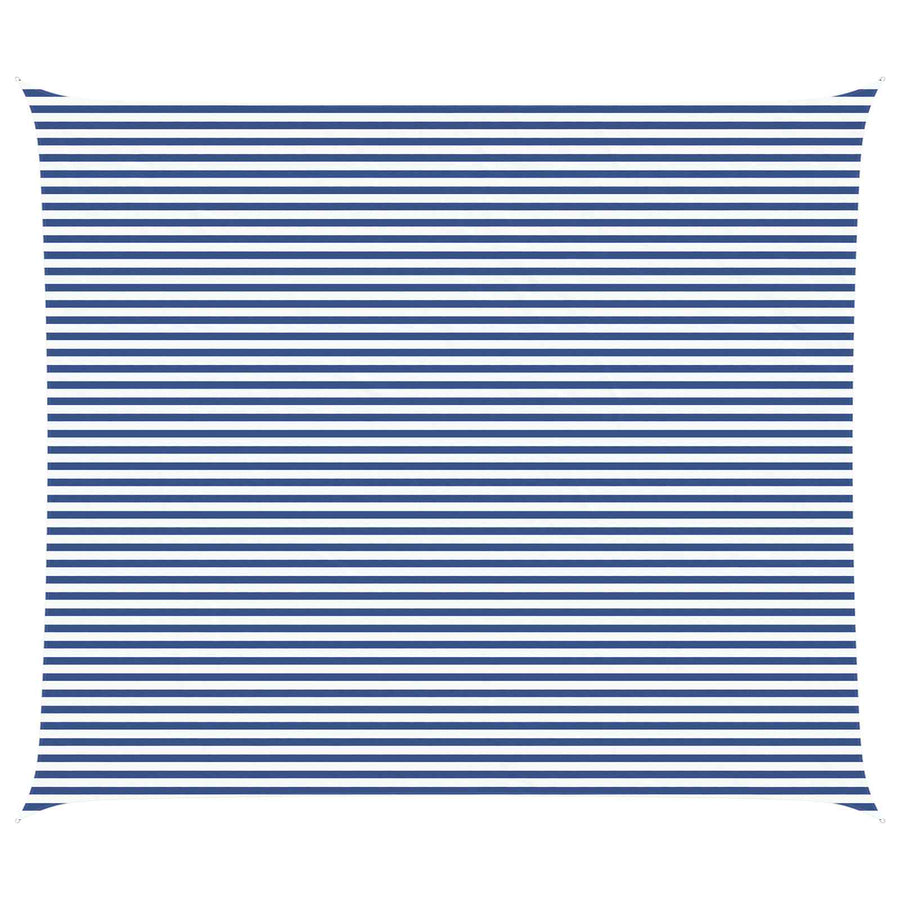 Zonnezeil Blauw en Wit 7 x 6 m 100% Polyester Oxford