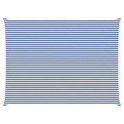 Zonnescherm 8 x 6 m blauw wit polyester
