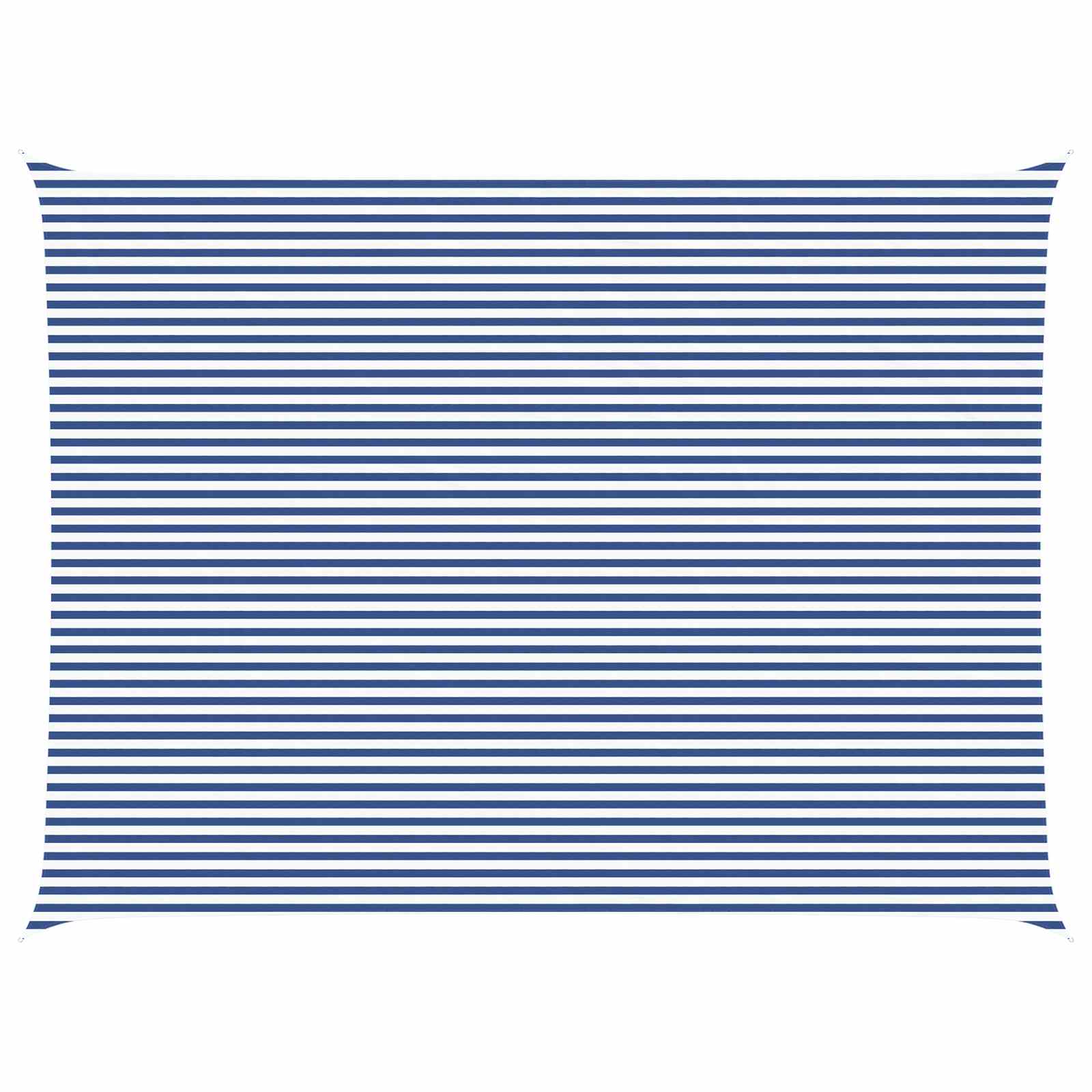 Zonneschaduwzeil Blauw en Wit 8 x 6 m 100% Polyester Oxford