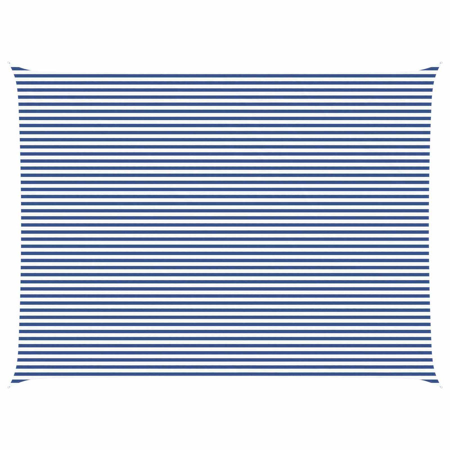 Zonneschaduwzeil Blauw en Wit 8 x 6 m 100% Polyester Oxford