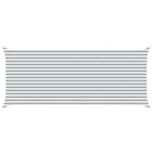 Zonnescherm 6 x 2,5 m lichtgrijs wit polyester