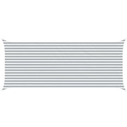 Zonnescherm 6 x 2,5 m lichtgrijs wit polyester