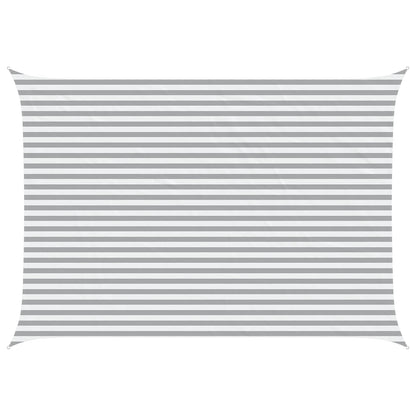 Zonneschaduwzeil Lichtgrijs en wit. 5 × 3,5 m