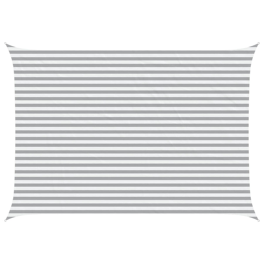 Zonneschaduwzeil Lichtgrijs en wit. 5 × 3,5 m