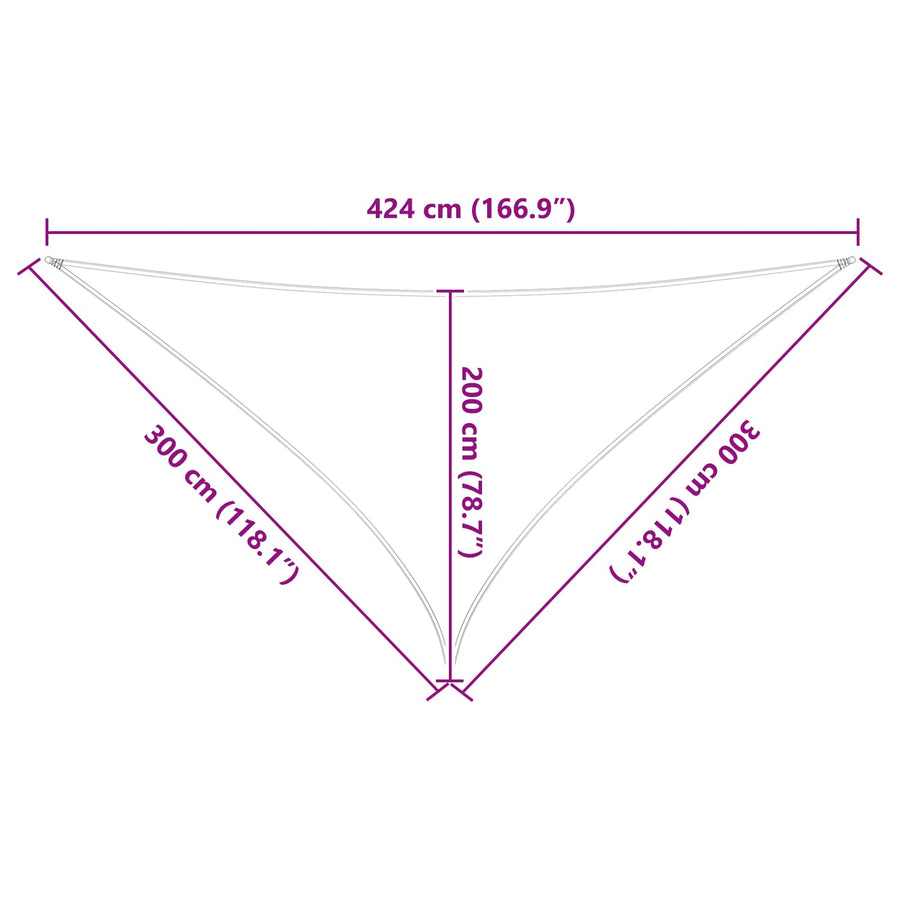 Buiten Zonneschaduwzeil 3 x 3 x 4,24 m 100% Polyester Oxford