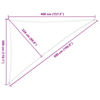 Buiten Zonneschaduwzeil 3 x 4 x 5 m 100% Polyester Oxford
