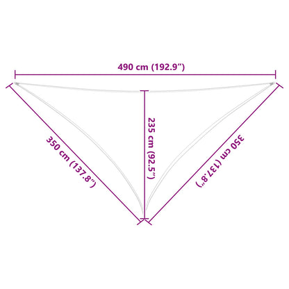 Buiten Zonneschaduwzeil 3,5 x 3,5 x 4,9 m 100% Polyester Oxford