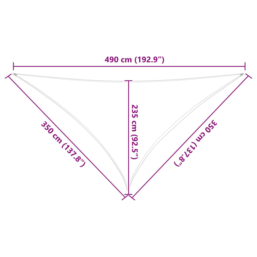 Buiten Zonneschaduwzeil 3,5 x 3,5 x 4,9 m 100% Polyester Oxford