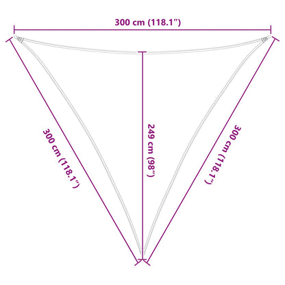 Buiten Zonneschaduwzeil Geel en Wit 3 x 3 x 3 m