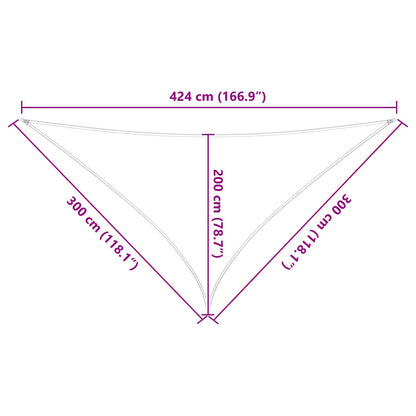 Zonneschaduwzeil 3 x 3 x 4,24 m 100% Polyester Oxford