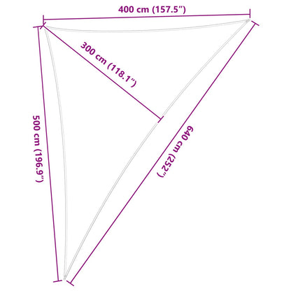 Buiten Zonneschaduwzeil 4 x 5 x 6,4 m 100% Polyester Oxford