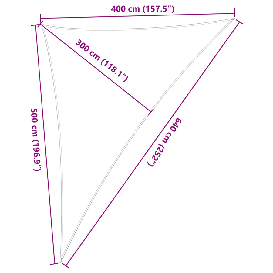 Buiten Zonneschaduwzeil 4 x 5 x 6,4 m 100% Polyester Oxford