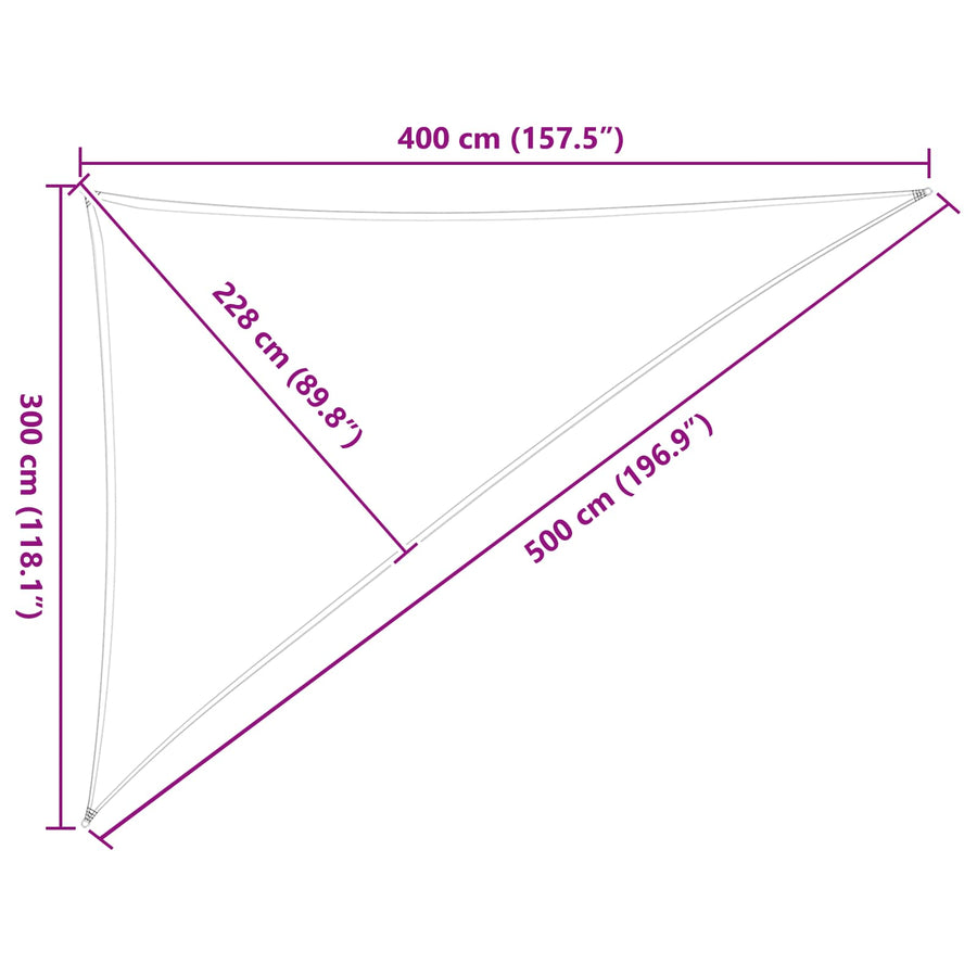 Buiten Zonneschaduwzeil 3 x 4 x 5 m 100% Polyester Oxford