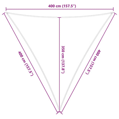 Buiten Zonneschaduwzeil 4 x 4 x 4 m 100% Polyester Oxford