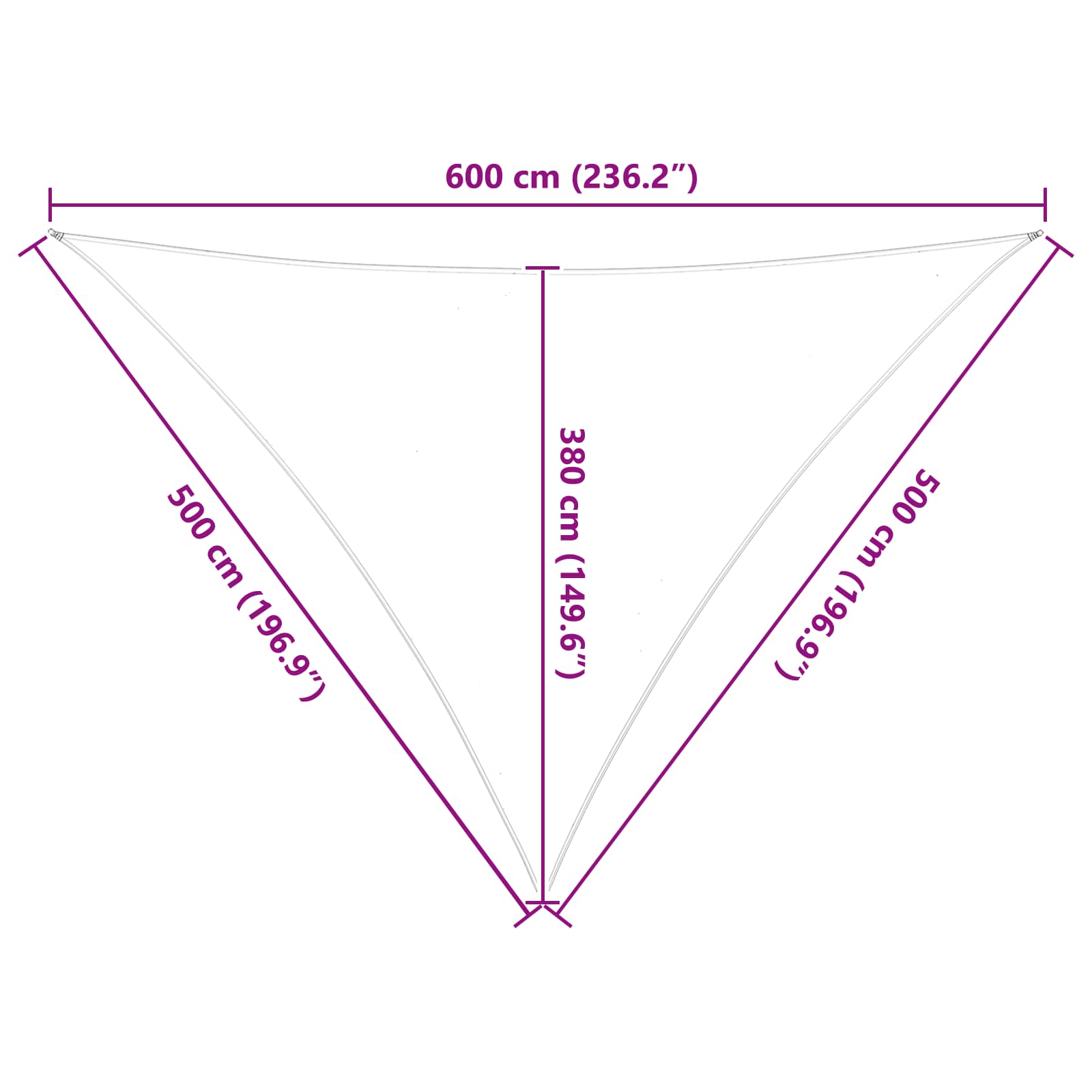 Buiten Zonneschaduwzeil Blauw en Wit 5 x 5 x 6 m