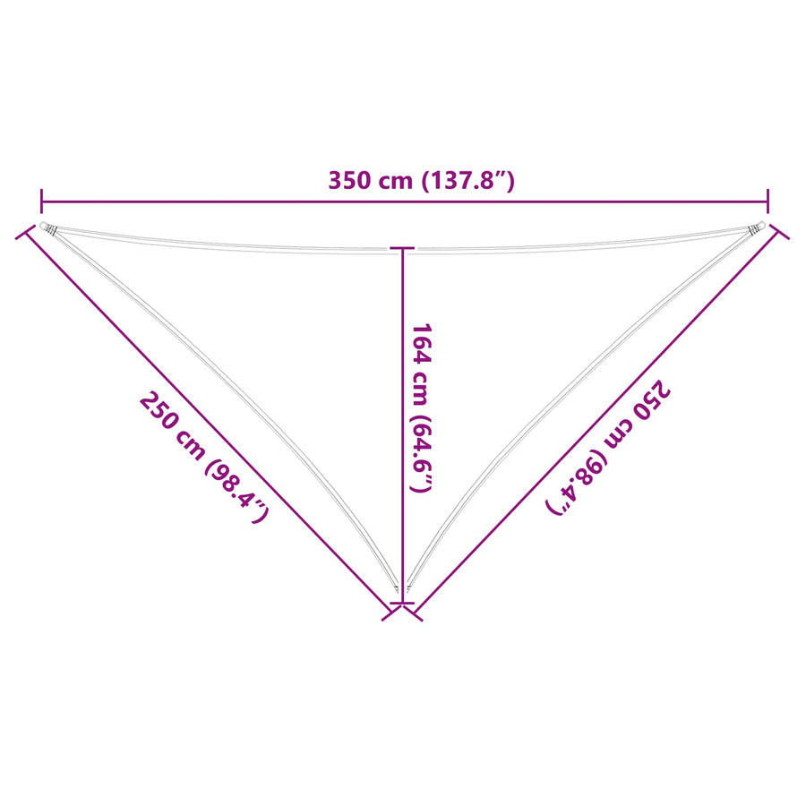 Buiten Zonneschaduwzeil Lichtgrijs en wit. 2,5 x 2,5 x 3,5 m
