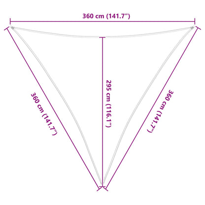 Buiten Zonneschaduwzeil Lichtgrijs en wit. 3,6 x 3,6 x 3,6 m