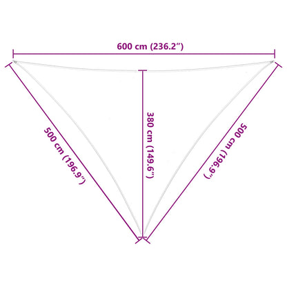 Buiten Zonneschaduwzeil Lichtgrijs en wit. 5 x 5 x 6 m