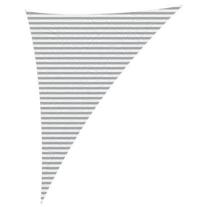 Zonneschaduwzeil Lichtgrijs en wit. 4 x 5 x 6,4 m