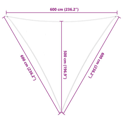 Buiten Zonneschaduwzeil 6 x 6 x 6 m 100% Polyester Oxford