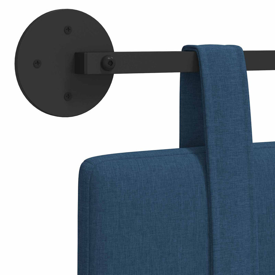 Hangend Hoofdeinde Wandgemonteerd Blauw 90 x 55 x 5 cm Stof