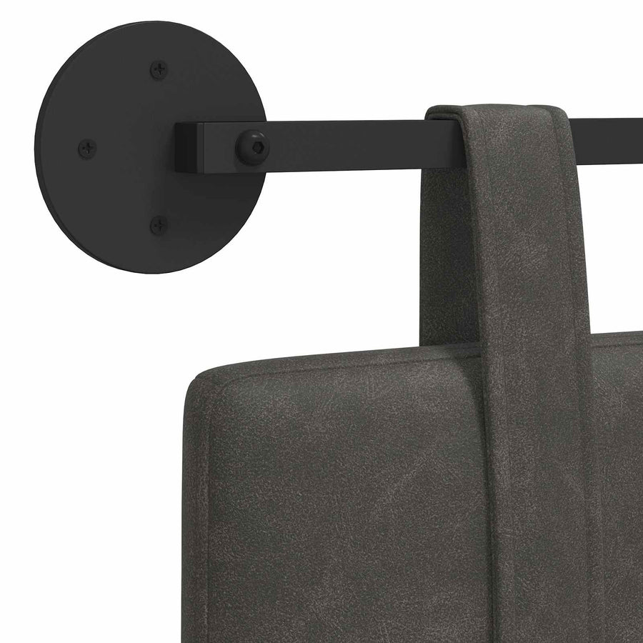 Hangend Hoofdeinde Effen Zwart 90 x 55 x 5 cm Antiek PU
