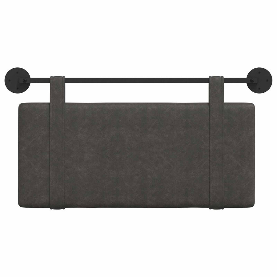 Hangend Hoofdeinde Effen Zwart 90 x 55 x 5 cm Antiek PU
