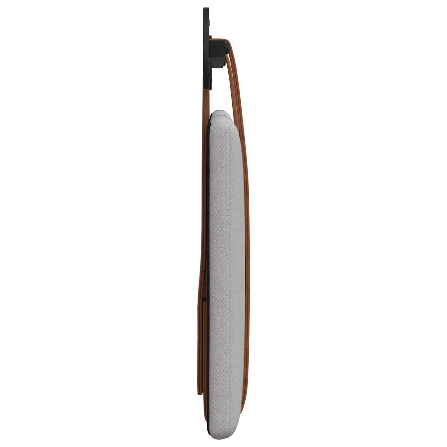 Hangend Hoofdeinde Effen Wolkengrijs 80 x 40 cm Bewerkt hout