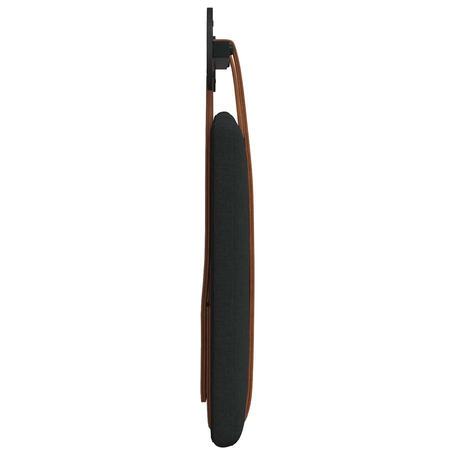 Hangend Hoofdeinde Wandgemonteerd Zwart 80 x 40 cm Bewerkt hout