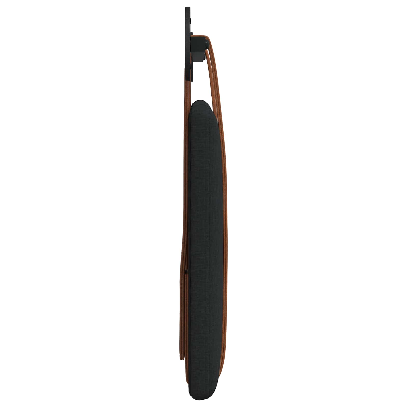 Hangend Hoofdeinde Wandgemonteerd Zwart 80 x 40 cm Bewerkt hout