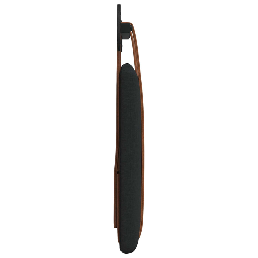 Hangend Hoofdeinde Wandgemonteerd Zwart 80 x 40 cm Bewerkt hout