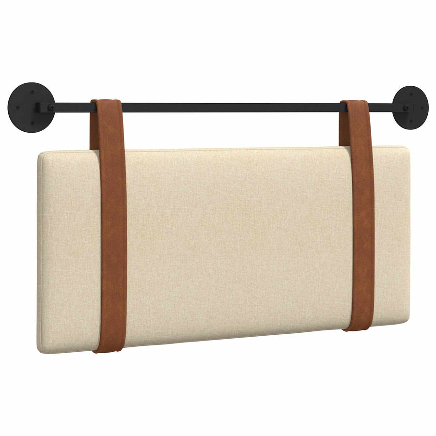 Hangend Hoofdeinde Wandgemonteerd Crème 80 x 40 cm Bewerkt hout